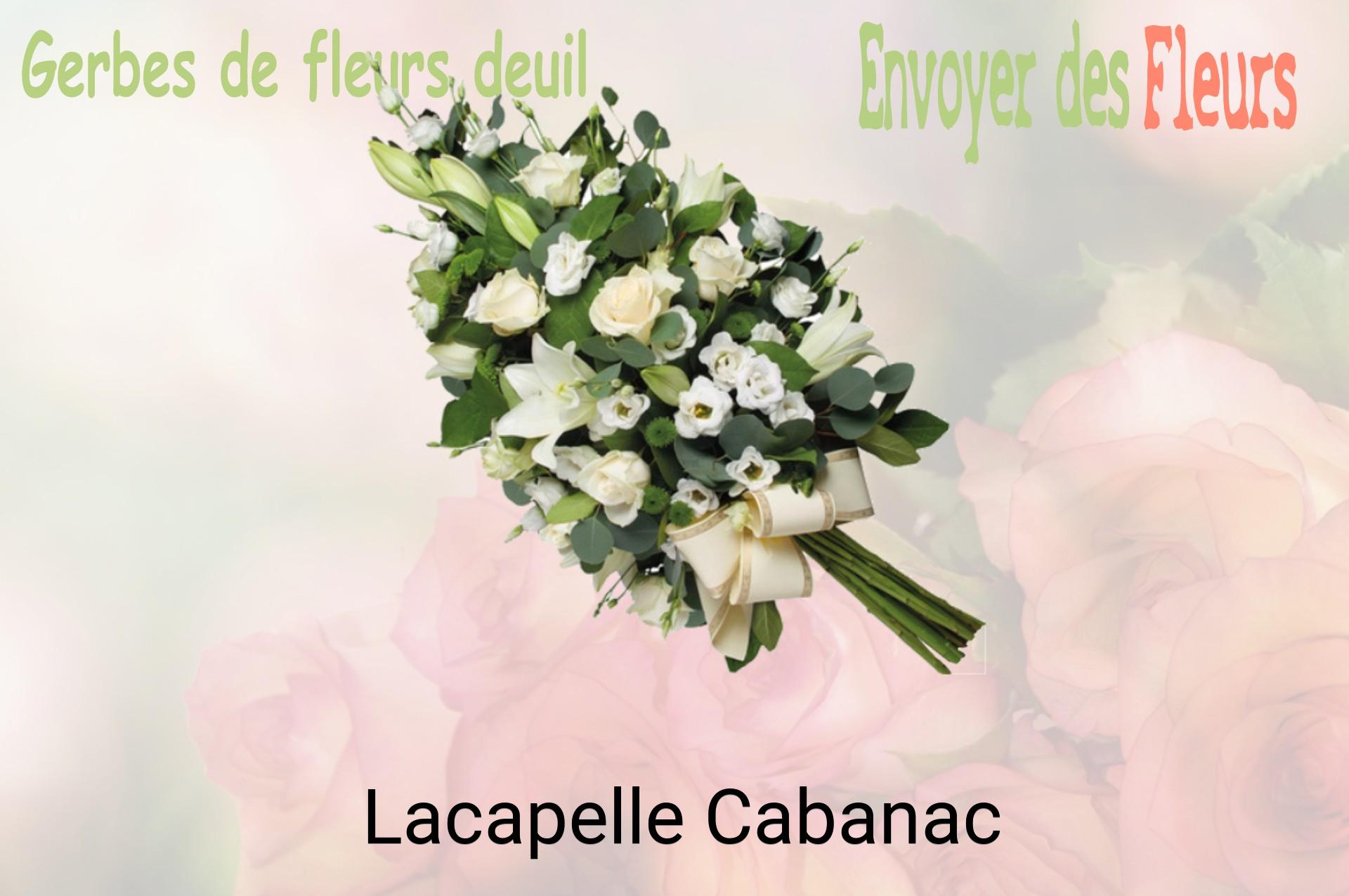 Gerbe de fleurs de deuil livrée à Lacapelle-Cabanac